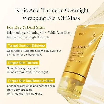 Medicube Kojic Acid Turmeric Overnight Peel-Off Mask 75ml